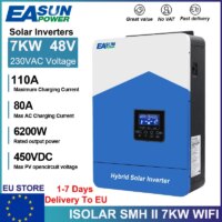 EASUN-inversor de energía Solar híbrido de 7KW, 48V, MPPT con wifi